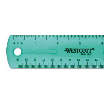 Westcott® 12" Jewel Colored Ruler, Standard-metric, Plastic freeshipping - TVN Wholesale